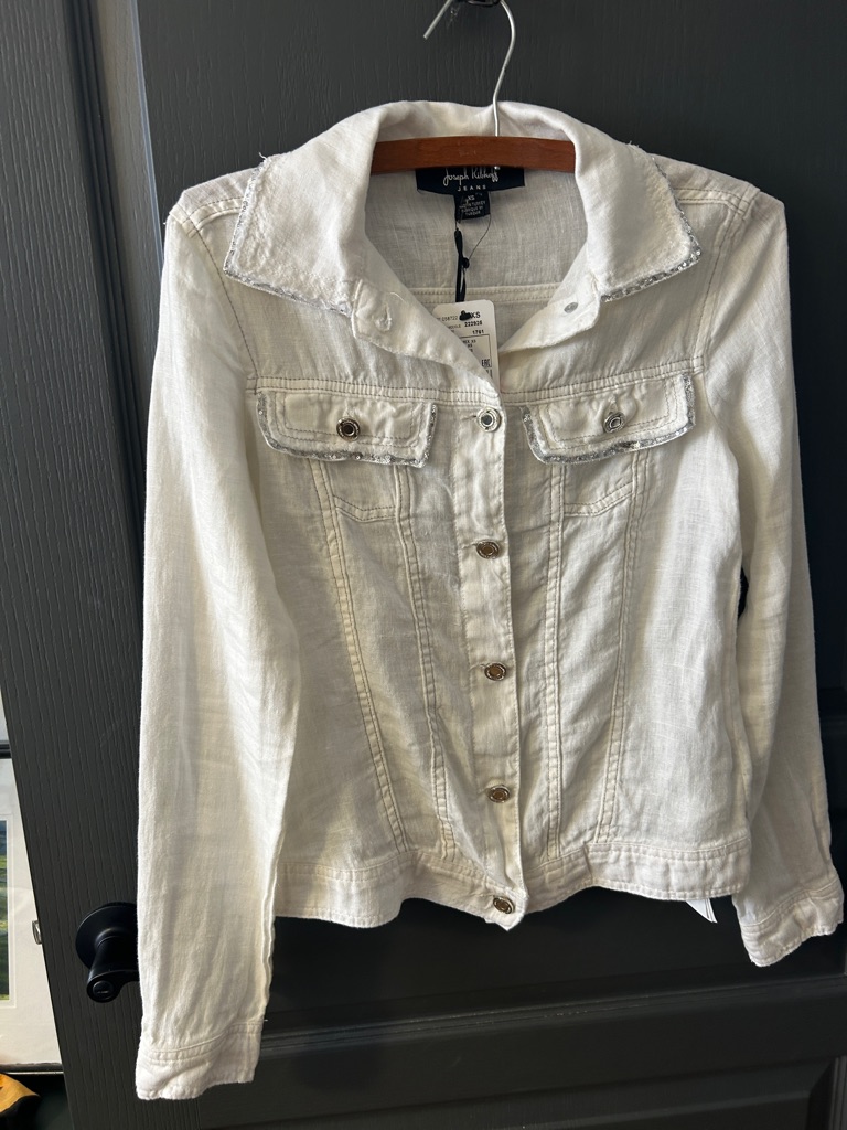 Joseph Ribkoff Linen Women's Jean Jacket With Button Front